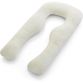 YANA Body Pillow | Luxury Body & Pregnancy Pillow - Organic Bamboo Cotton - Shredded Cooling Gel Fill - Ergonomic Design - Double Sided - Washable