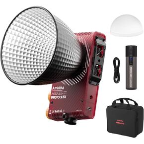 Ambitful Q100Lite Combo 100W LED Video Light, Portable COB Photography Camera Light, Bi-Colour 2700K-6500K with 5000mAh Power Stick App Control, Reflector + Diffuser, Carry Bag