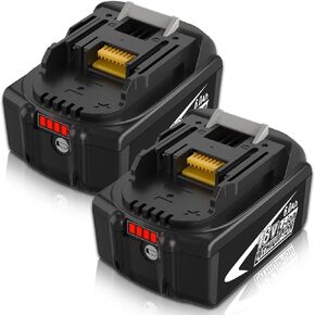 Munikind Replacement Battery for 18V Battery Lithium-ion Compatible with 18 Volt BL1850B BL1840B BL1830B BL1835 BL1840 BL1850 BL1860 LXT400 Battery with LED Indicator Cordless Tool Battery (Black)