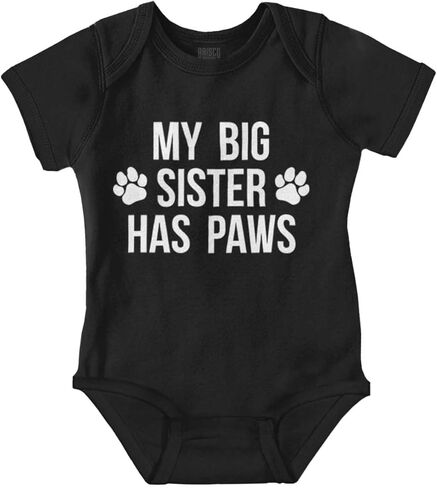 Brisco Brands My Big Sister Has Paws Baby Romper Boys or Girls in Saudi Arabia