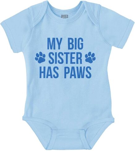 Brisco Brands My Big Sister Has Paws Baby Romper Boys or Girls in Saudi Arabia