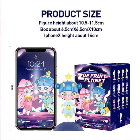 POP MART Zoe Fruit Planet Series, Zoe Blind Box Figures, Random Design Action Figures Collectible Toys Home Decorations, Holiday Birthday Gifts for Girls and Boys, Single Box in Saudi Arabia