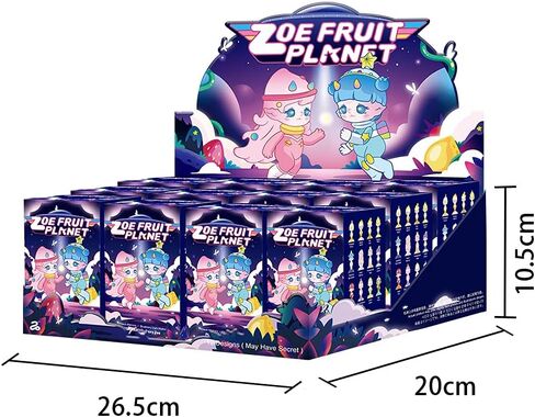 POP MART Zoe Fruit Planet Series, Zoe Blind Box Figures, Random Design Action Figures Collectible Toys Home Decorations, Holiday Birthday Gifts for Girls and Boys, Single Box in Saudi Arabia