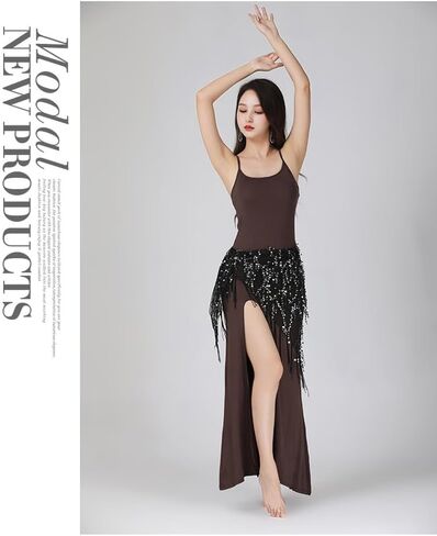 Belly Dance Hip Scarf Sequin Triangle Skirt in Kuwait