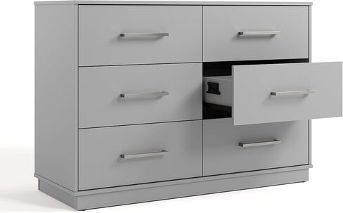 خزانة غرفة نوم Graco Essentials ذات 6 أدراج (أبيض) - خزانة ملابس معتمدة من GREENGUARD لغرفة نوم الأطفال، خزانة ملابس للأطفال مع نظام أدراج متشابك، خزانة حضانة ذات 6 أدراج in Kuwait