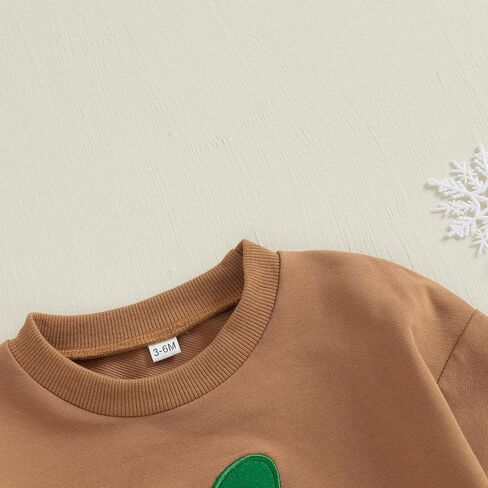 MoZiKQin Christmas Baby Girl Outfit Ruffle Sweatshirt Bubble Romper Pullover Sweater Jumpsuit Cute Fall Winter Clothes in Kuwait