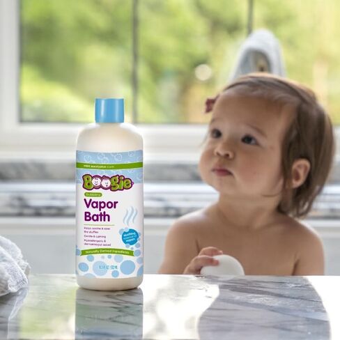 Kids Botanical Bubble Bath by Boogie, Soothing Vapor Bubble Bath, Made with Plant and Oat Extracts, Natual Essential Oils, Mint Eucalyptus, 18 oz, Pack of 2 in Saudi Arabia