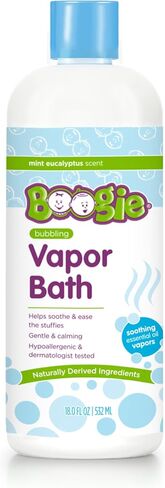Kids Botanical Bubble Bath by Boogie, Soothing Vapor Bubble Bath, Made with Plant and Oat Extracts, Natual Essential Oils, Mint Eucalyptus, 18 oz, Pack of 2 in Saudi Arabia