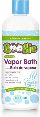 Kids Botanical Bubble Bath by Boogie, Soothing Vapor Bubble Bath, Made with Plant and Oat Extracts, Natual Essential Oils, Mint Eucalyptus, 18 oz, Pack of 2 in Saudi Arabia