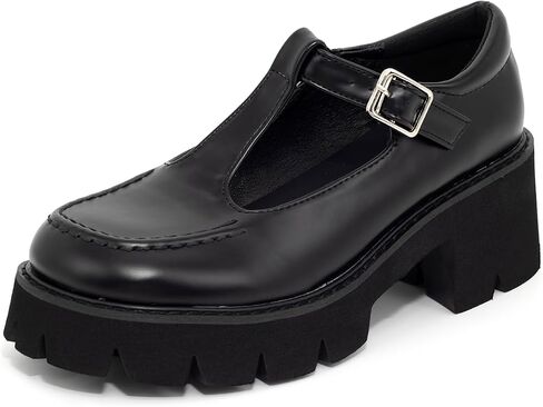 Women's Mary Janes Oxfords Dress Platform high Heels Loafers Shoes for Office Lady in Saudi Arabia