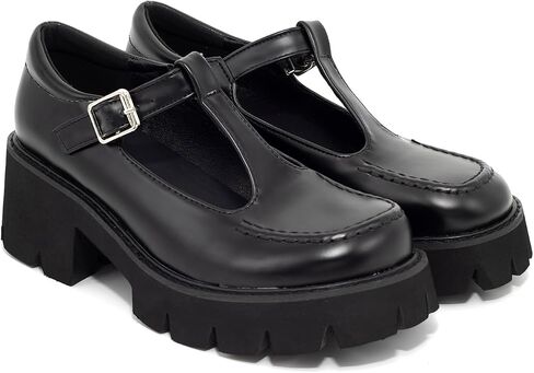 Women's Mary Janes Oxfords Dress Platform high Heels Loafers Shoes for Office Lady in Saudi Arabia