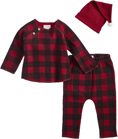Mud Pie baby-boys Buffalo Check Santa 3 Piece SetBuffalo Check Santa 3 Piece Set in Saudi Arabia