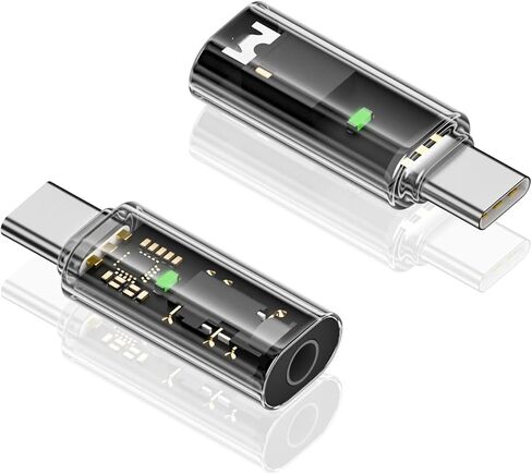 Duttek USB C to 3.5mm Headphone Jack Adapter 2 Pack, USB C to Aux Audio Extension Connector, USB C Male to Headphone Adapter for iPhone 15 Pro Max Plus and Type C to Jack Dongle Adapter Black in Saudi Arabia
