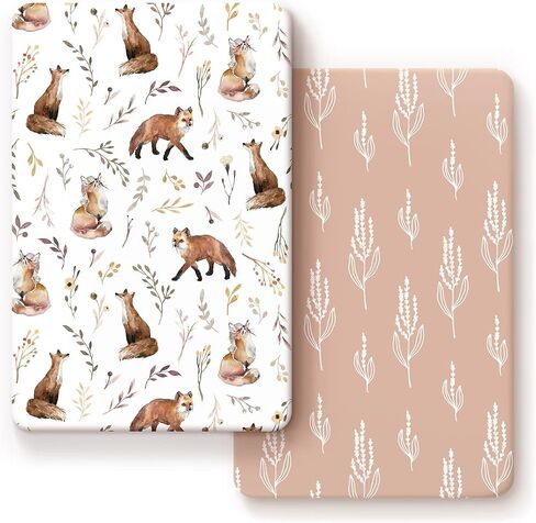 GRSSDER Mini Crib Sheets Fitted, Pack and Play Sheets 2 Pack, Ultra Soft Stretchy Pack N Play Sheets, Universal Fit for Playard Mattress, Jersey Crib Sheets for Boys and Girls, Sage Green in Saudi Arabia