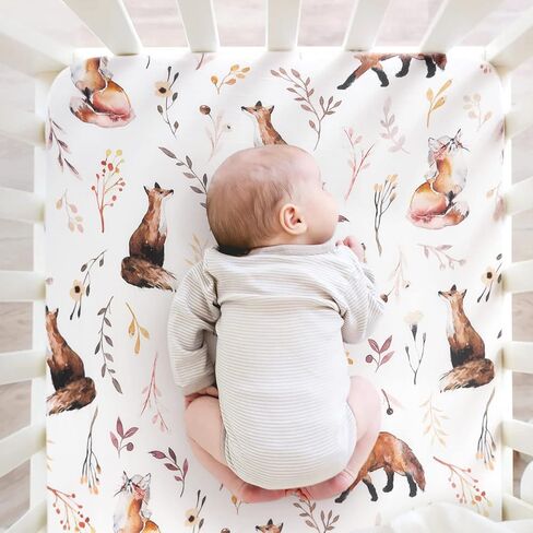 GRSSDER Mini Crib Sheets Fitted, Pack and Play Sheets 2 Pack, Ultra Soft Stretchy Pack N Play Sheets, Universal Fit for Playard Mattress, Jersey Crib Sheets for Boys and Girls, Sage Green in Saudi Arabia
