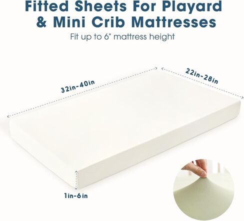 GRSSDER Mini Crib Sheets Fitted, Pack and Play Sheets 2 Pack, Ultra Soft Stretchy Pack N Play Sheets, Universal Fit for Playard Mattress, Jersey Crib Sheets for Boys and Girls, Sage Green in Saudi Arabia