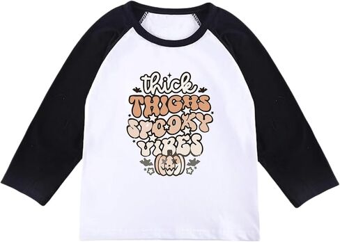Toddler Halloween Shirt Spooky Ghost T-Shirts Boo Tees Boy Girl Pumpkin Face Short Sleeve Tops in Saudi Arabia