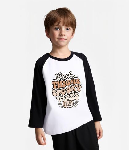 Toddler Halloween Shirt Spooky Ghost T-Shirts Boo Tees Boy Girl Pumpkin Face Short Sleeve Tops in Saudi Arabia