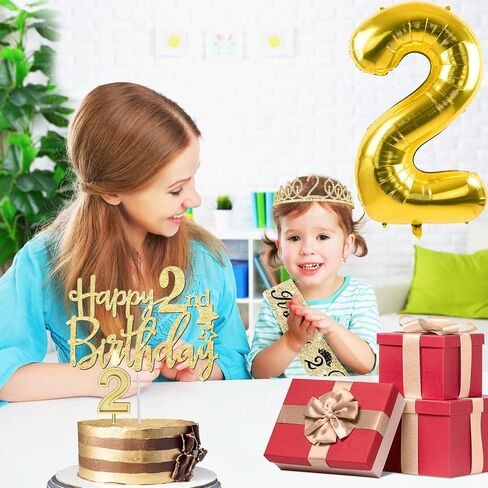 زينة عيد الميلاد الثالث للفتيات، بما في ذلك وشاح وتاج عيد الميلاد الثالث، وغطاء الكيك والشمعة 3، بالون ذهبي رقم 3، 3 هدايا عيد ميلاد للفتيات، 3 زينة لحفلات عيد الميلاد (ذهبي) in Saudi Arabia