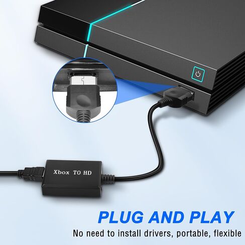 MEIRIYFA Compatible with Original Xbox to HDMI Converter Adapter Cable HD Link 1080P with Micro USB Power Cable in Saudi Arabia