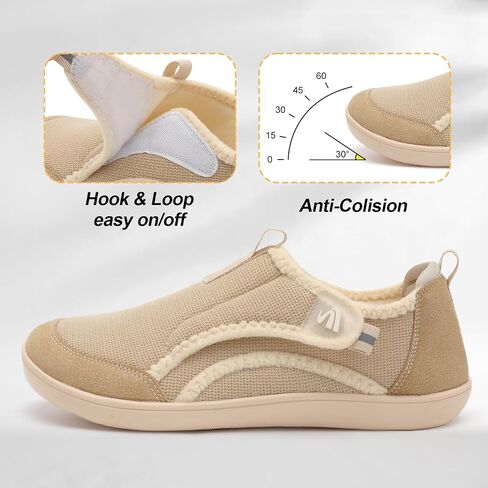 Spesoul Womens Slippers Adjustable Wide Diabetic Shoes Swollen Edema House Slippers Indoor Outdoor Slippers Barefoot House Shoes Cozy Walking Shoes for Bedroom Office Travel in Kuwait