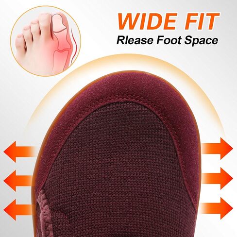 Spesoul Womens Slippers Adjustable Wide Diabetic Shoes Swollen Edema House Slippers Indoor Outdoor Slippers Barefoot House Shoes Cozy Walking Shoes for Bedroom Office Travel in Kuwait