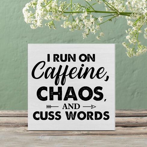 Coffee Wood Box Sign Desk Decor Farmhouse Coffee Because Adulting is Hard Wood Block Sign Decor for Home Kitchen Office Shelf Wall in Saudi Arabia