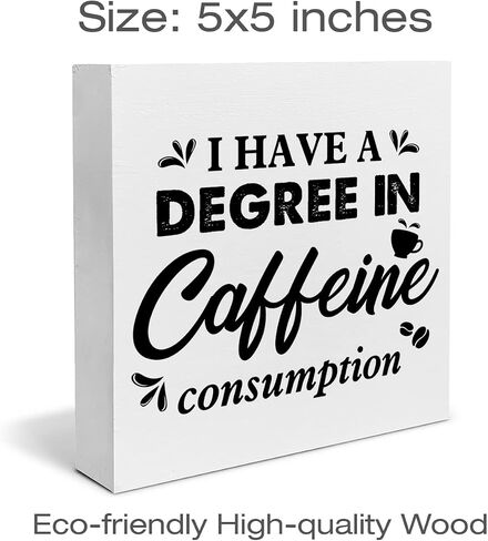 Coffee Wood Box Sign Desk Decor Farmhouse Coffee Because Adulting is Hard Wood Block Sign Decor for Home Kitchen Office Shelf Wall in Saudi Arabia