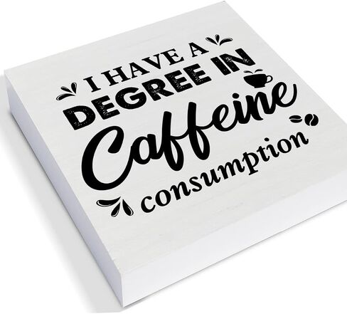 Coffee Wood Box Sign Desk Decor Farmhouse Coffee Because Adulting is Hard Wood Block Sign Decor for Home Kitchen Office Shelf Wall in Saudi Arabia