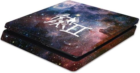 MightySkins Skin Compatible with Sony PS4 Slim Console - Gemini | Protective, Durable, and Unique Vinyl Decal wrap Cover | Easy to Apply, Remove, and Change Styles | Made in The USA in Saudi Arabia