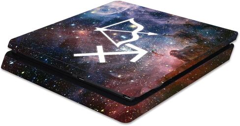 MightySkins Skin Compatible with Sony PS4 Slim Console - Gemini | Protective, Durable, and Unique Vinyl Decal wrap Cover | Easy to Apply, Remove, and Change Styles | Made in The USA in Saudi Arabia