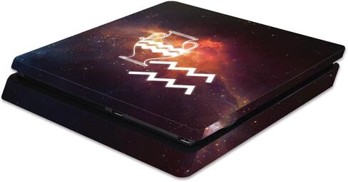 MightySkins Skin Compatible with Sony PS4 Slim Console - Gemini | Protective, Durable, and Unique Vinyl Decal wrap Cover | Easy to Apply, Remove, and Change Styles | Made in The USA in Saudi Arabia