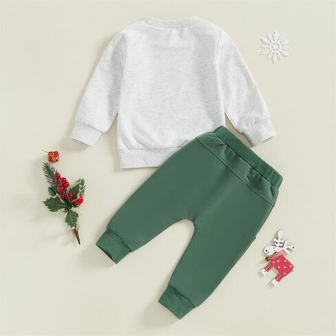 Toddler Baby Boy Christmas Outfit Fall Winter Infant Sweatshirt Pants Clothing Set Newborn Cute Christmas Clothes in Saudi Arabia