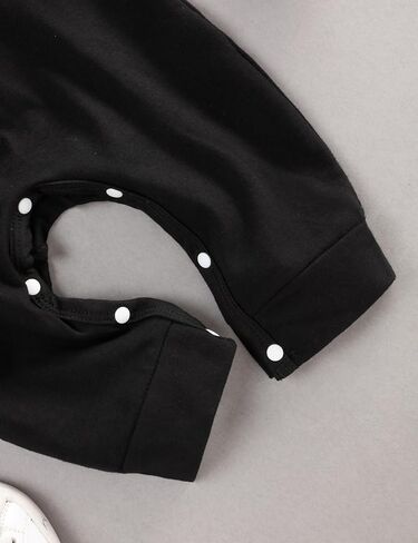 Gavol Baby Boy Outfits Long Sleeve Hoodie Romper Black Fall Baby Boy Clothes 0-12 Months in Saudi Arabia