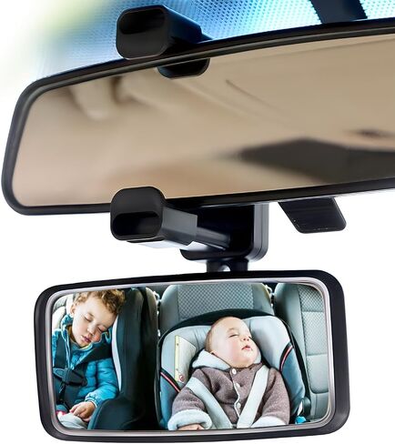 Rear View Forward-Facing Baby Mirror For Car, Only Clip On Car Mirror Without Tightening The Knob, Baby Car Mirror For Viewing Rear Passengers, Car Journeys, Baby Car Seat Mirror, Baby Travel Gear in Saudi Arabia