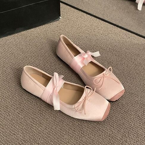 COVOYYAR Women Lace Up Ankle Strap Ballet Flats Shoes Floral Dressy Flats in Saudi Arabia