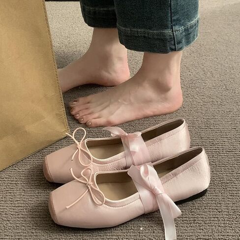 COVOYYAR Women Lace Up Ankle Strap Ballet Flats Shoes Floral Dressy Flats in Saudi Arabia