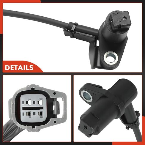 مستشعر سرعة العجلات A-Premium ABS متوافق مع موديلات Toyota وLexus - Land Cruiser 1998-2007، LX470 1998-2007، 4.7L - جانب الراكب الأمامي الأيمن، استبدال # 8954260040 in Saudi Arabia