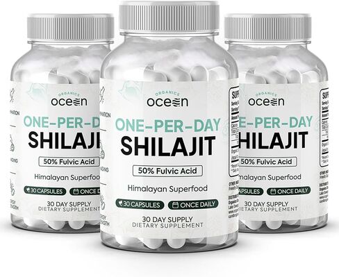 One-Per-Day Shilajit for Men and Women - Natural Shilajit Supplement for Age-Defying, Bone Strength, Hormone Support and More - 30 Shilajit Capsules in Saudi Arabia