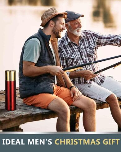 Hunting Gifts for Men Who Wants Nothing - 25oz Cool Shotshell Tumbler - Unique Mens Gifts for Hunting Lovers - Birthday Gifts for Men Who Have Everything - Hunting Gifts for Dad from Daughter - Red in Saudi Arabia