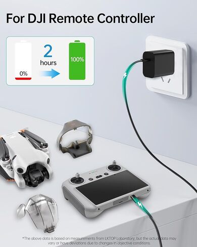 شاحن USB-C بقوة 30 واط، شاحن سريع لـ DJI Neo، Avata/Avata 2، Mini 4 Pro/Mini 3 Pro/Mini 3/Mini 4K/Mini 2 SE/Mini 2/Mini SE/Mavic Mini، Osmo Pocket 3، Osmo Action 3 /4/5 برو، طائرة هوفير إير إكس 1 بدون طيار in Kuwait