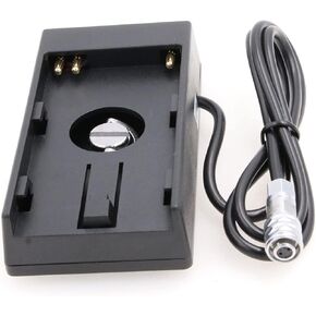 Battery Power Supply Mount Plate Adapter for Sony BP-U30/U60/U90/BP-U for Blackmagic Cinema Pocket Camera BMPCC 4K(Straight Cable)