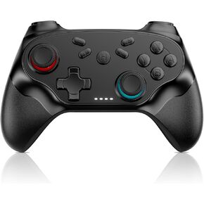Switch Pro Wireless Controller for Nintendo Switch/Lite/OLED, Switch Controller with Bluetooth, Wake-up, Dual Vibration, Screenshot Function, Turbo Function Deep Black in Kuwait