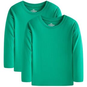 Huata 2 Packs Boys Girls T-Shirt Long Sleeve Crewneck Tee