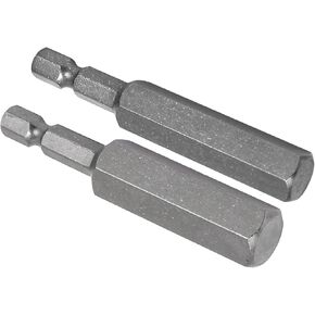 uxcell 1/4" Hexagon Shank 10mm & 12mm Tip Magnetic Hex Head Screwdriver Insert Bit Hardware Dark 65mm Length Gray