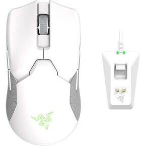 Razer Viper Ultimate Lightweight Wireless Gaming Mouse & RGB Charging Dock: Hyperspeed Wireless Technology - 20K DPI Optical Sensor - 78g Lightweight - 70 Hr Battery - Mercury White (Renewed)