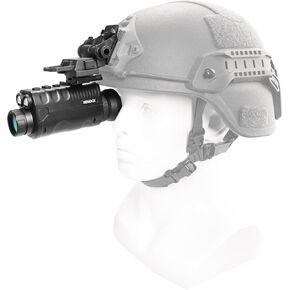 BINOCK NVG40 Pro WiFi Night Vision Goggles for Adults, Helmet Mounted OLED Large Circular Screen Night Vision Monocular, Dual IR 850nm 940nm 4K Video Shockproof NVG Goggles for Camping Hunting
