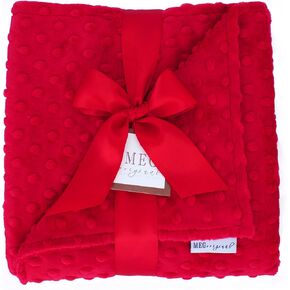 Valentine Red Minky Dot Baby Blanket, Unisex/Gender Neutral, Super Soft Blanket for Baby Boys and Girls