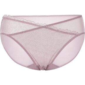 DOBREVA Women's Lace Underwear Sexy Hipster Panties Breathable Bikini Briefs Black Medium