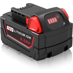 9.0Ah 18V Replacement Battery for Milwaukee M18 Battery Compatible with 48-11-1850 48-11-1860 48-11-1845 48-11-1828 Cordless Power Tools Lithium Battery, 2 Pack